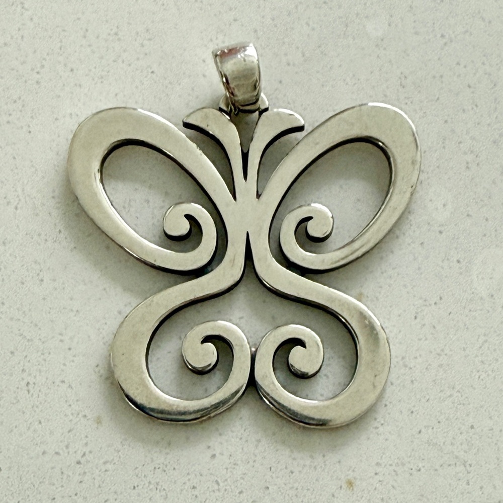 Retired James Avery Large Spring Butterfly Pendant
